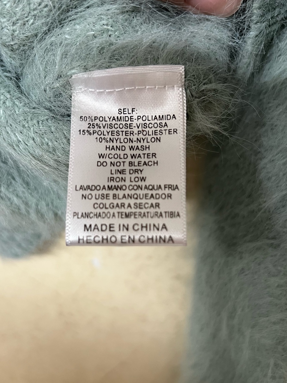 Listicle light green soft fuzzy button front cardigan sweater oversized - Picture 9 of 10